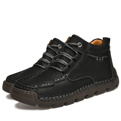 ⏰Big Sale Up To 70%🔥Men's Hand-Sewn Wear-Resistant Waterproof Cowhide Orthopedic Shoes - Effectively Relieves Fatigue And Relaxes Muscles