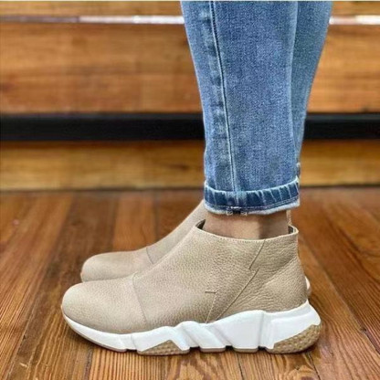 🎁Hot Sale 50% OFF⏳Women's Comfy Non Slip Leather Zip Up Ankle Boots - Proven Plantar Fasciitis, Foot and Heel Pain Relief