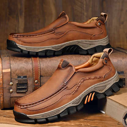 ⏰50% OFF !!!⏱️ Promotion!! 🔥 Men's Handcrafted Wide Toe Loafers | Arch Support Leather Shoes