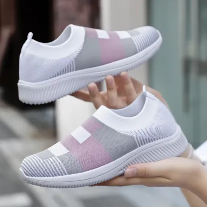 🔥Last Day Promotion 70% OFF⏰Women's Colorblock Comfortable & Breathable Slip On Sports Orthopedic Shoes