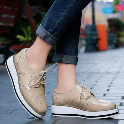 🔥Last Day 50% OFF ⏰Brogue Platform Comfortable Orthopedic Shoes - Proven Plantar Fasciitis, Foot and Heel Pain Relief