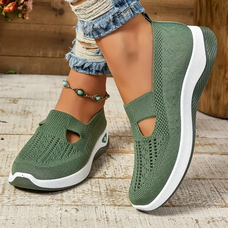 🔥Last Day Promotion 70% OFF⏰ Women's comfortable breathable knitted sneakers - Proven Plantar Fasciitis, Foot and Heel Pain Relief