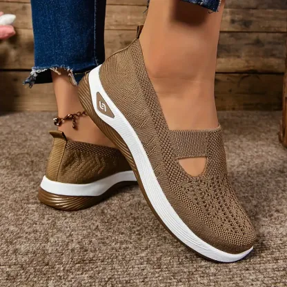 🔥Last Day Promotion 70% OFF⏰ Women's comfortable breathable knitted sneakers - Proven Plantar Fasciitis, Foot and Heel Pain Relief