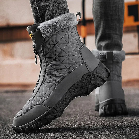 (⏰Limited Time 50% Discount Event) Men's Winter Warm Wide Toe Orthopedic Arch Support Snow Boots Waterproof Non-slip Anti-puncture Work Boots
