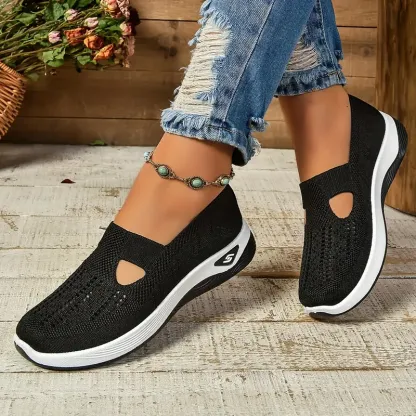 🔥Last Day Promotion 70% OFF⏰ Women's comfortable breathable knitted sneakers - Proven Plantar Fasciitis, Foot and Heel Pain Relief