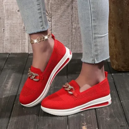 🔥Last Day 50% OFF ⏰Women's Woven Breathable Casual Wedge Sneakers - Proven Plantar Fasciitis, Foot and Heel Pain Relief