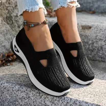 🔥Last Day Promotion 70% OFF⏰ Women's comfortable breathable knitted sneakers - Proven Plantar Fasciitis, Foot and Heel Pain Relief