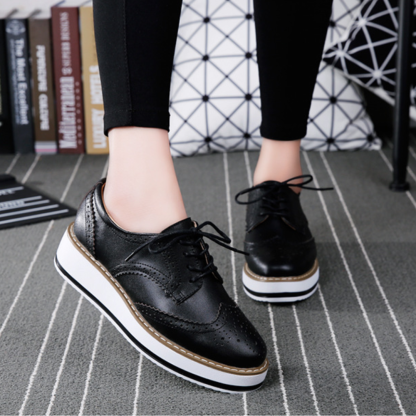 🔥Last Day 50% OFF ⏰Brogue Platform Comfortable Orthopedic Shoes - Proven Plantar Fasciitis, Foot and Heel Pain Relief