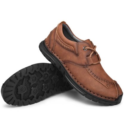 ⏰Promotion - 70% OFF🔥Men‘s Genuine Leather Orthopedic Walking Shoes - Podiatrist Approved Style Recommended