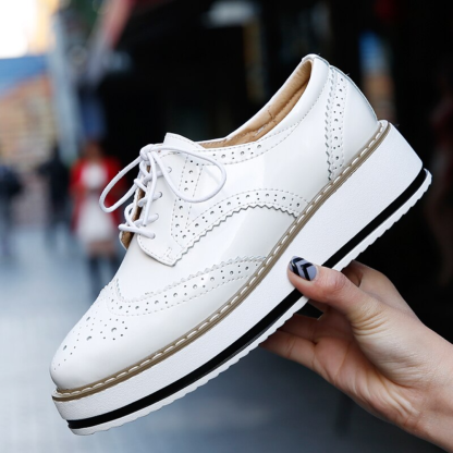 🔥Last Day 50% OFF ⏰Brogue Platform Comfortable Orthopedic Shoes - Proven Plantar Fasciitis, Foot and Heel Pain Relief