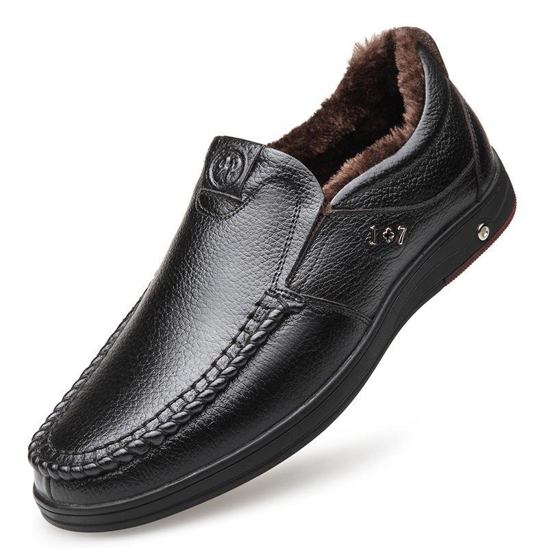 🎁Big Sale Up To 50% OFF🔥Men's Genuine Leather Soft Insole Casual Business Slip On Loafers
