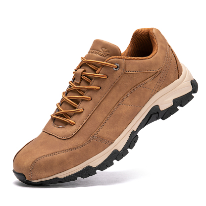 MEN'S COMFORTABLE GENUINE LEATHER SNEAKERS WITH ARCH SUPPORT AND SHOCK ABSORPTION