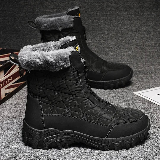 (⏰Limited Time 50% Discount Event) Men's Winter Warm Wide Toe Orthopedic Arch Support Snow Boots Waterproof Non-slip Anti-puncture Work Boots