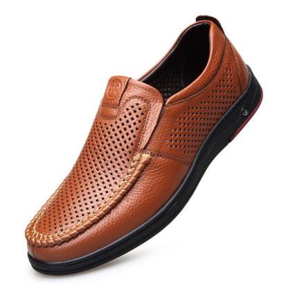 🎁Big Sale Up To 50% OFF🔥Men's Genuine Leather Soft Insole Casual Business Slip On Loafers