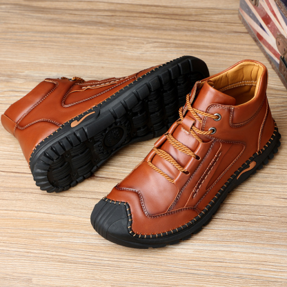 (🎅🎁CHRISTMAS SALE - 70% OFF)-Stitched Hand-Sewn Cowhide Medical Shoes - Increase Muscle Relaxation