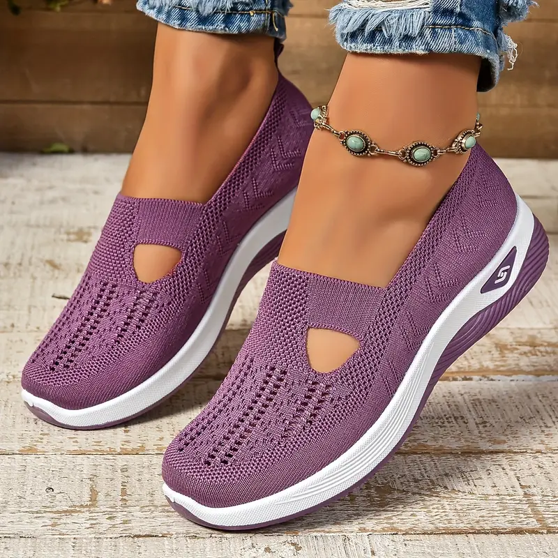 🔥Last Day Promotion 70% OFF⏰ Women's comfortable breathable knitted sneakers - Proven Plantar Fasciitis, Foot and Heel Pain Relief