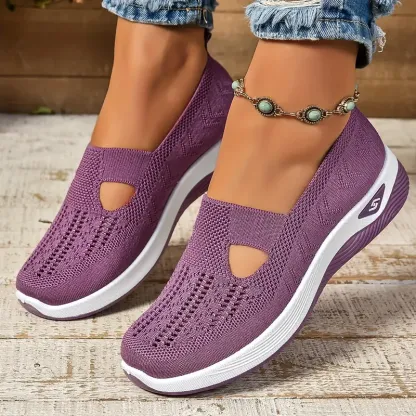 🔥Last Day Promotion 70% OFF⏰ Women's comfortable breathable knitted sneakers - Proven Plantar Fasciitis, Foot and Heel Pain Relief