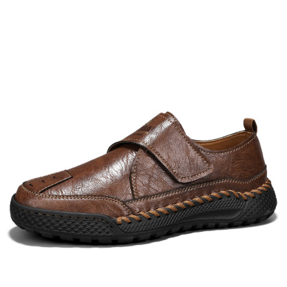 🔥Limited Time Offer 70% OFF🔥Men's Handcrafted Genuine Leather Orthopedic Velcro Loafers - Improve Posture and Get Rid of Painless Walking and Standing