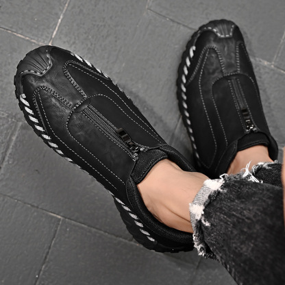 ⏰Promotion - 70% OFF🔥Men's Handcrafted Genuine Moccasins  Outdoor Breathable Casual Shoes - Improve Your Posture And Say Goodbye To Foot Pain