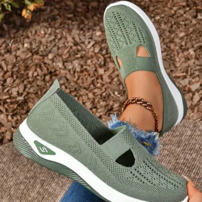 🔥Last Day Promotion 70% OFF⏰ Women's comfortable breathable knitted sneakers - Proven Plantar Fasciitis, Foot and Heel Pain Relief