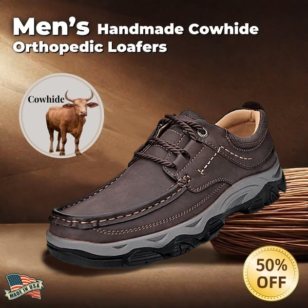 🔥Hot Sale! 50% OFF 🔥Men's Comfortable Arch Support Orthopedic Leather Loafers - Improved Posture For Pain Relief