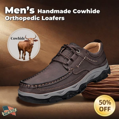 🔥Hot Sale! 50% OFF 🔥Men's Comfortable Arch Support Orthopedic Leather Loafers - Improved Posture For Pain Relief