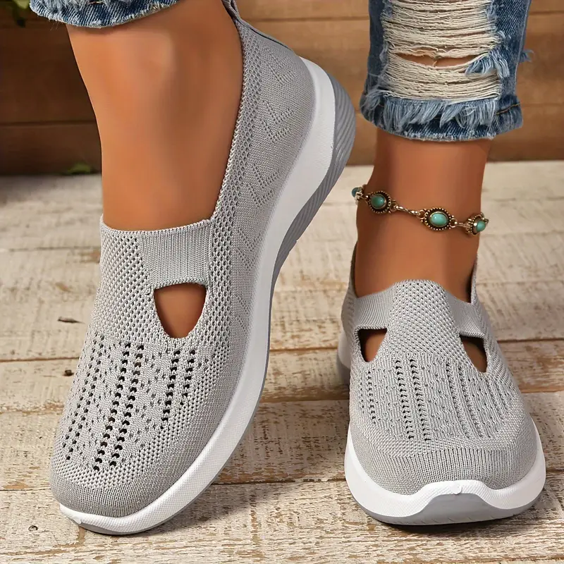 🔥Last Day Promotion 70% OFF⏰ Women's comfortable breathable knitted sneakers - Proven Plantar Fasciitis, Foot and Heel Pain Relief