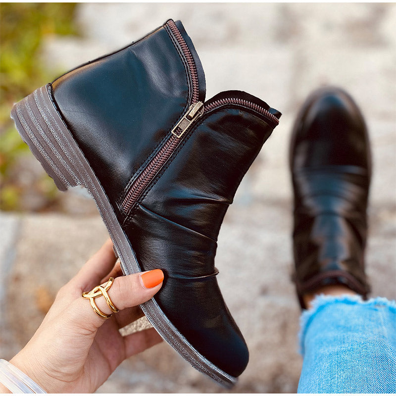 🎁Hot Sale 50% OFF⏳Women Zipper Waterproof Ankle-Support Boots - Proven Plantar Fasciitis, Foot and Heel Pain Relief