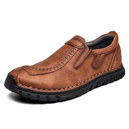 🔥Limited Time Offer 70% OFF🔥Men's Comfortable Lightweight Leather Stitched Walking Shoes - Podiatrist Approved Style Recommended