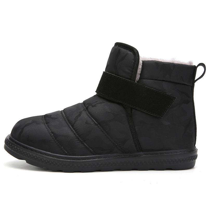 (⏰Limited Time 70% Discount Event) Men's 2024 Winter New Warm Waterproof Non-Slip Puncture-Resistant Velcro Slip-On Snow Boots Ankle Support Orthopedic Wide Toe Arch Support Cotton Shoes