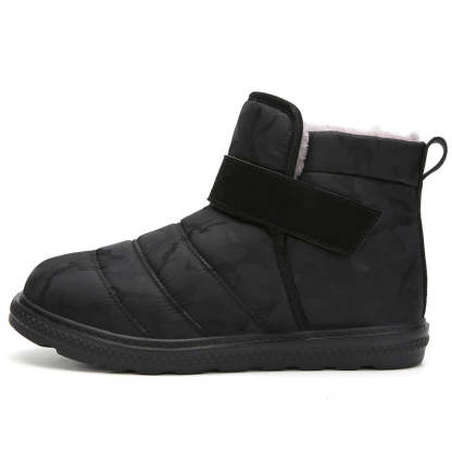 (⏰Limited Time 70% Discount Event) Men's 2024 Winter New Warm Waterproof Non-Slip Puncture-Resistant Velcro Slip-On Snow Boots Ankle Support Orthopedic Wide Toe Arch Support Cotton Shoes