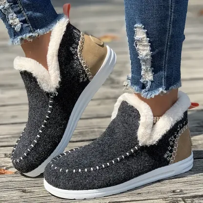 🌸🎉 Promotion - 70% OFF! ✨💫2025 New Ladies Suede Fit Warm Cotton Shoes Snow Boots - Proven Plantar Fasciitis, Foot and Heel Pain Relief