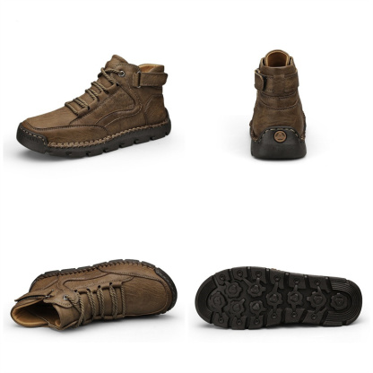 🔥Limited Time Offer 70% OFF🔥 Men's Handcrafted Cowhide Orthopedic Shoes - Relieve Foot Pain