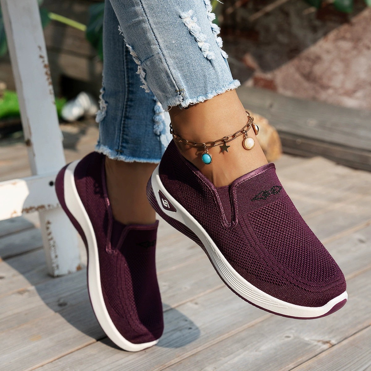 🔥Last Day Promotion 70% OFF🔥-Women's Comfortable Breathable Knitted Sneakers - Proven Plantar Fasciitis, Foot and Heel Pain Relief