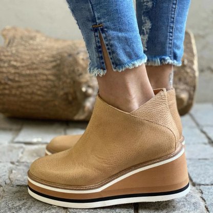 ⏰Promotion - 70% OFF🔥Womens Platform Wedge Ankle Orthopedic Boots - Proven Plantar Fasciitis, Foot and Heel Pain Relief