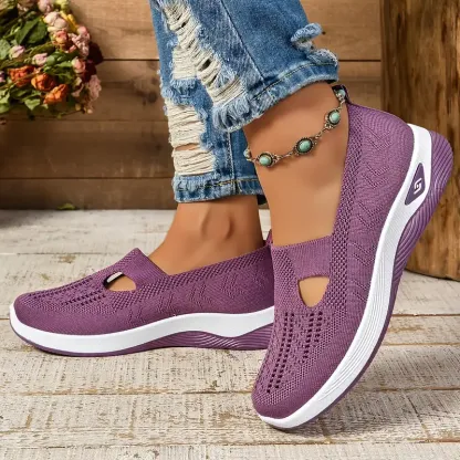 🔥Last Day Promotion 70% OFF⏰ Women's comfortable breathable knitted sneakers - Proven Plantar Fasciitis, Foot and Heel Pain Relief