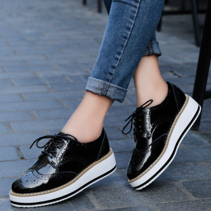🔥Last Day 50% OFF ⏰Brogue Platform Comfortable Orthopedic Shoes - Proven Plantar Fasciitis, Foot and Heel Pain Relief