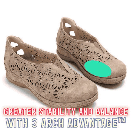 🔥Last Day 50% OFF ⏰ Women's Hollow Out Non-slip Leather Orthopaedic Flat Shoes - Proven Plantar Fasciitis, Foot and Heel Pain Relief