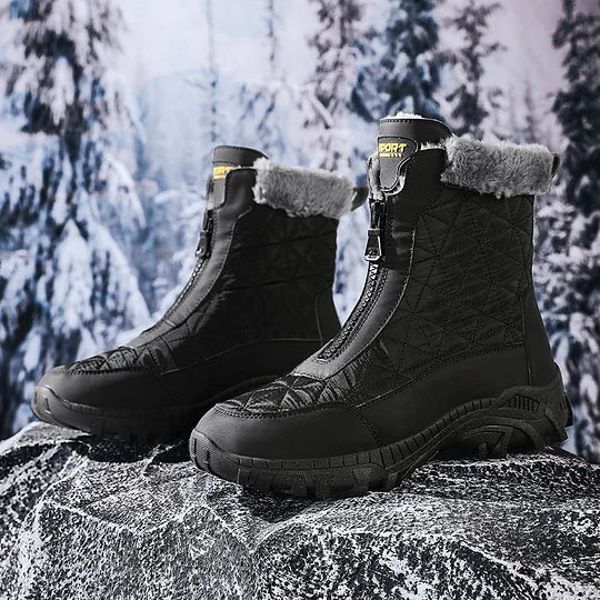 (⏰Limited Time 50% Discount Event) Men's Winter Warm Wide Toe Orthopedic Arch Support Snow Boots Waterproof Non-slip Anti-puncture Work Boots