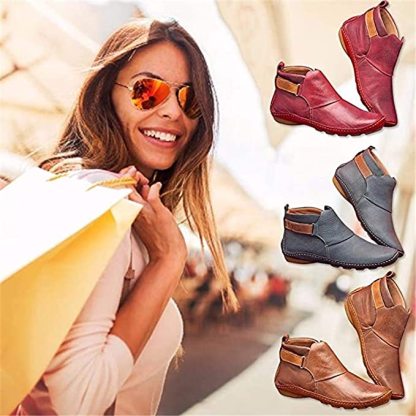 🔥Last Day Promotion 70% OFF⏰2025 Women's New Fashion Lightweight Casual Orthopedic Leather Boots - Proven Plantar Fasciitis, Foot and Heel Pain Relief