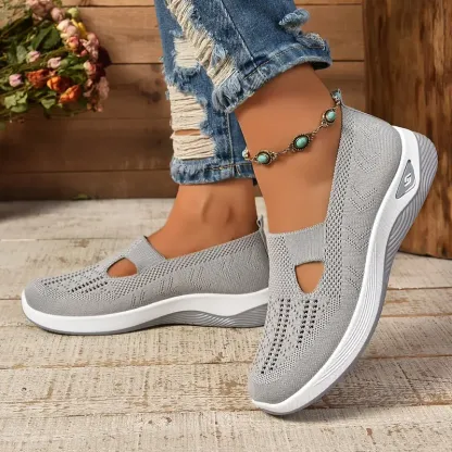 🔥Last Day Promotion 70% OFF⏰ Women's comfortable breathable knitted sneakers - Proven Plantar Fasciitis, Foot and Heel Pain Relief