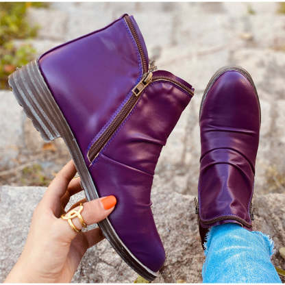 🎁Hot Sale 50% OFF⏳Women Zipper Waterproof Ankle-Support Boots - Proven Plantar Fasciitis, Foot and Heel Pain Relief