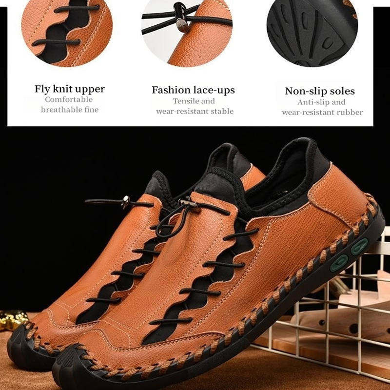 ⏰Big Sale Up To 70%🔥Men's Genuine Leather Fashionable Comfortable Lightweight Non-slip Loafers