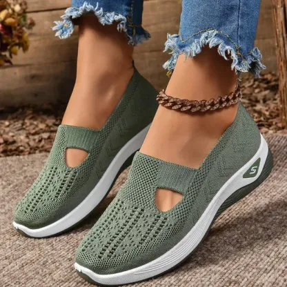 🔥Last Day Promotion 70% OFF⏰ Women's comfortable breathable knitted sneakers - Proven Plantar Fasciitis, Foot and Heel Pain Relief