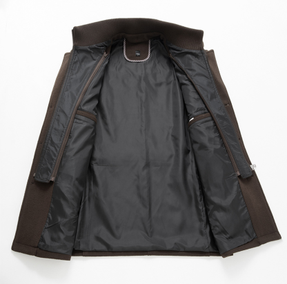 Autumn Winter Men's Wool Coat Cold Men Woolen Overcoat Double Collar Casual