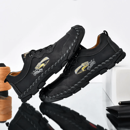🔥Halloween Offer🎁--70% OFF 🎉Men Hand Stitching Non-slip Soft Bottom Casual Leather Shoes