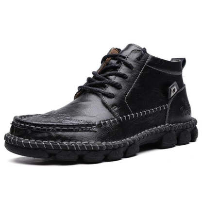 Men's Handcrafted Cowhide Leather Orthopedic Waterproof Ankle Boots
