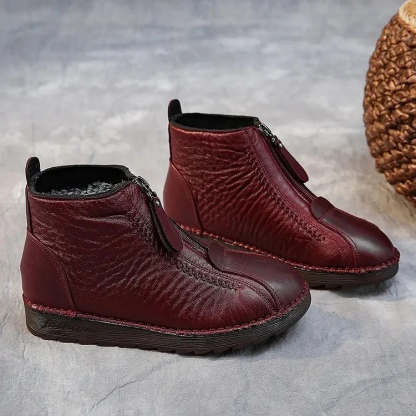 🔥Last Day Promotion 70% OFF⏰Women's Genuine Leather Non-Slip Orthopedic Ankle Boots - Proven Plantar Fasciitis, Foot and Heel Pain Relief