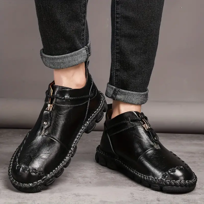 🔥On This Week Sale 70% OFF🔥Men's Orthopedic Non-Slip Comfy Casual Genuine Leather Ankle Boots-Improve Posture and Get Rid of Painless Walking and Standing