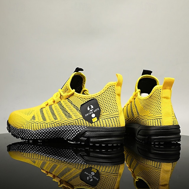 ⏰LIMITED SALE 70% OFF🔥Men's Yellow Athletic Sneakers - Breathable Mesh Lace-Up Running Shoes for Training & Casual Sports